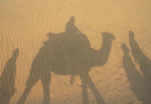 Immagine con sabbia, ombre, cammello, deserto, ombra, persone, animale